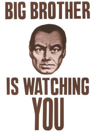 classic poster of Big Brother from the 1956 movie of "1984"