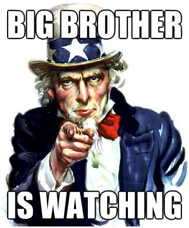 James Montgomery Flagg [1877-1960] image of Uncle Sam [1917] reworked as Big Brother