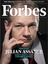 Julian Assange Forbes magazine cover 20 December 2010